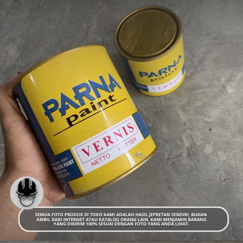 Vernis Parna Paint 1 Liter / Pernis Cat Kayu dan Besi Kilap Clear Gloss Transparan 1L