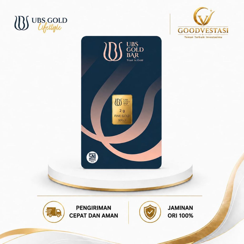 LM Emas UBS 2 Gram [Termurah harga distributor] Kadar 999.9, Emas Murni 24 Karat