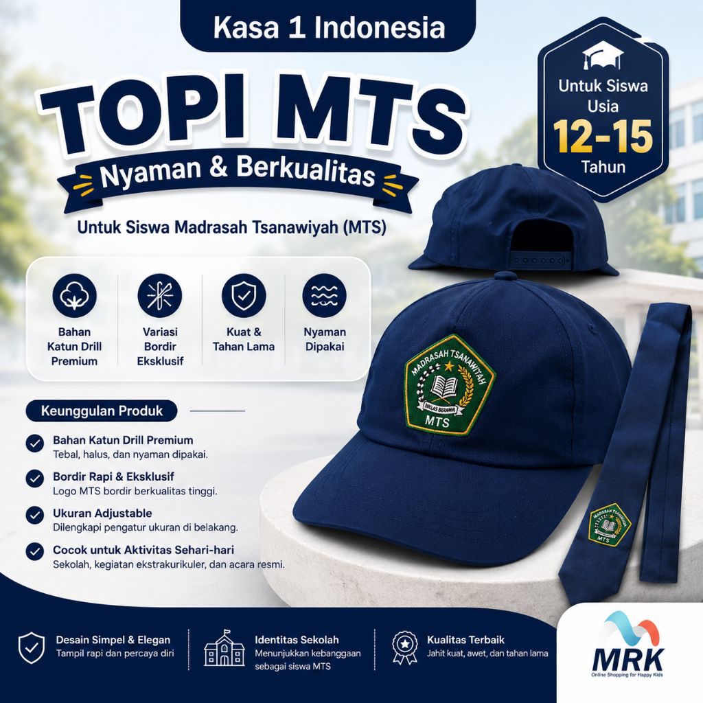 Topi MTS / Dasi Sekolah MTS Madrasah Tsanawiyah