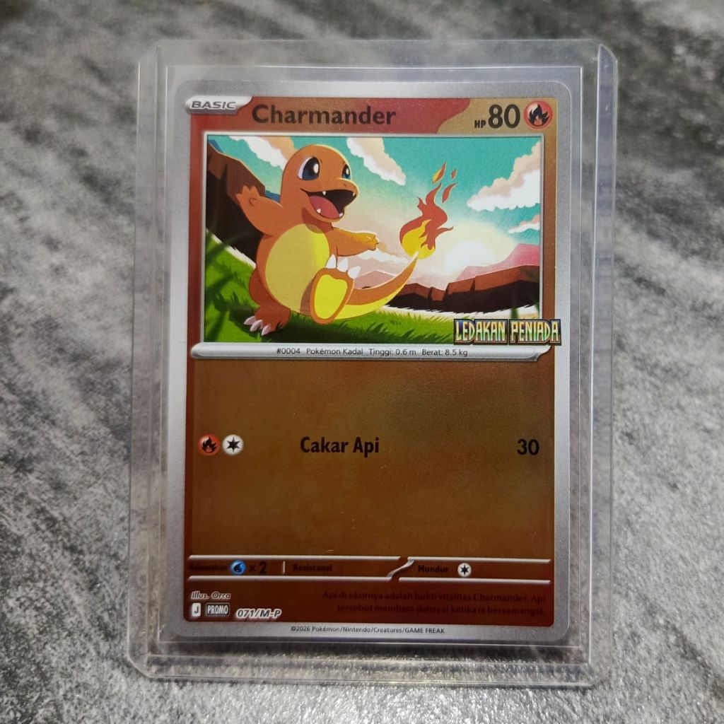 charmander holo mirror promo kartu pokemon TCG asli original sudah dapat toploader | sedia juga kart