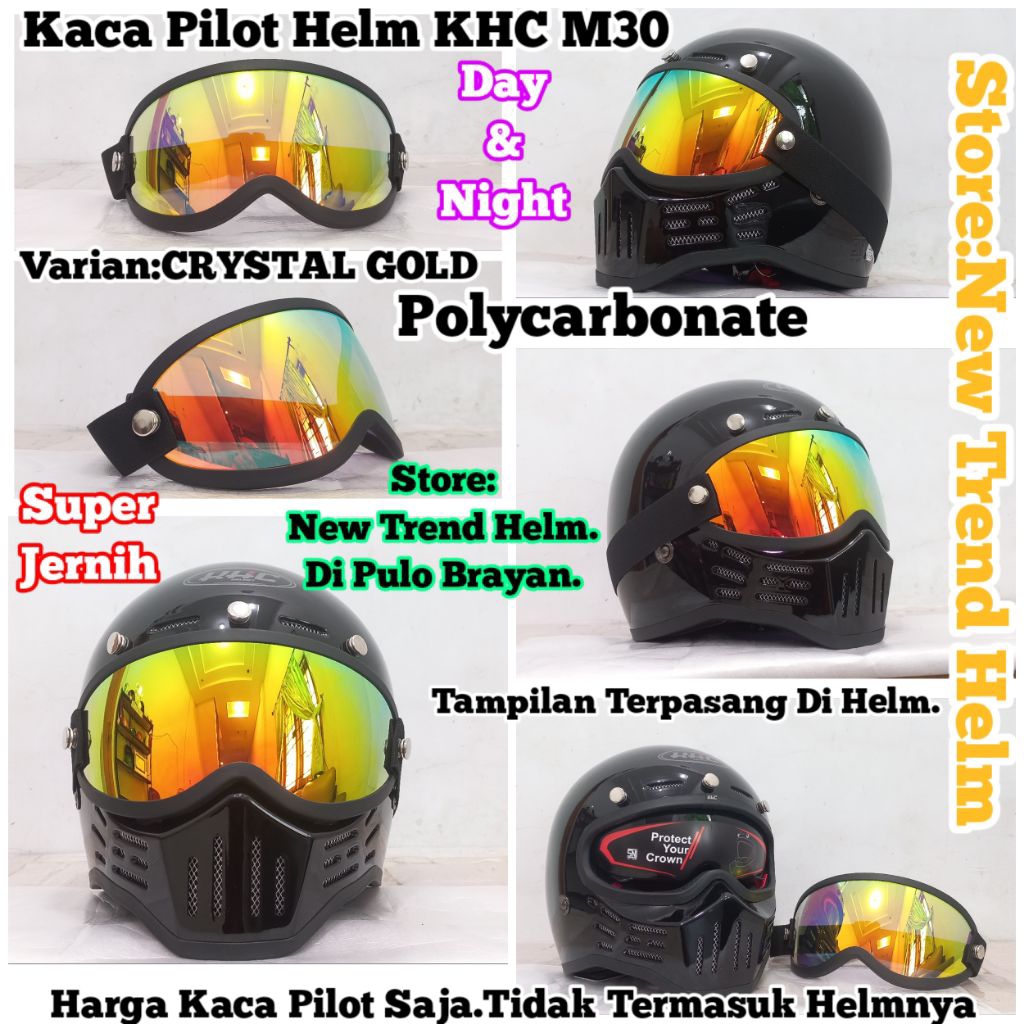 Kaca Pilot Helm Cakil KHC M30.Kaca Helm KHC M30 baca Deskirpsi