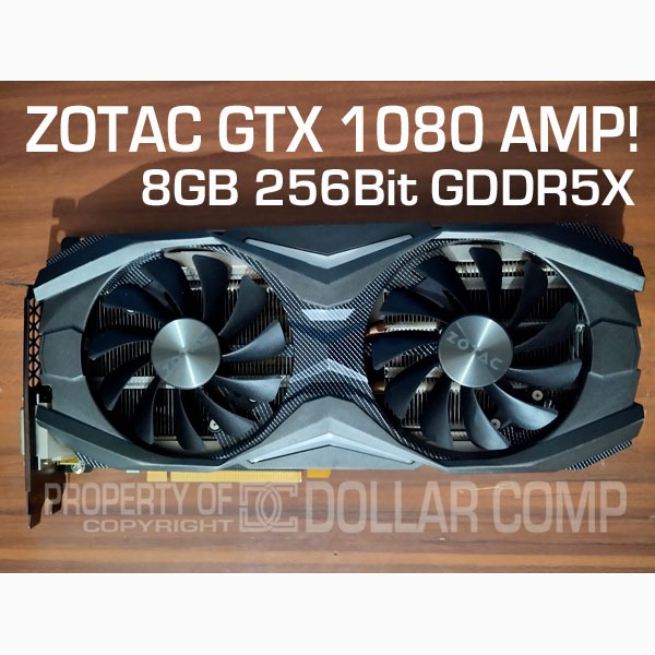 VGA CARD GPU NVIDIA GTX1080 ZOTAC GTX 1080 AMP 8GB 256Bit GDDR5X tag GTX 1070Ti, RTX 2060, RX 5700, 