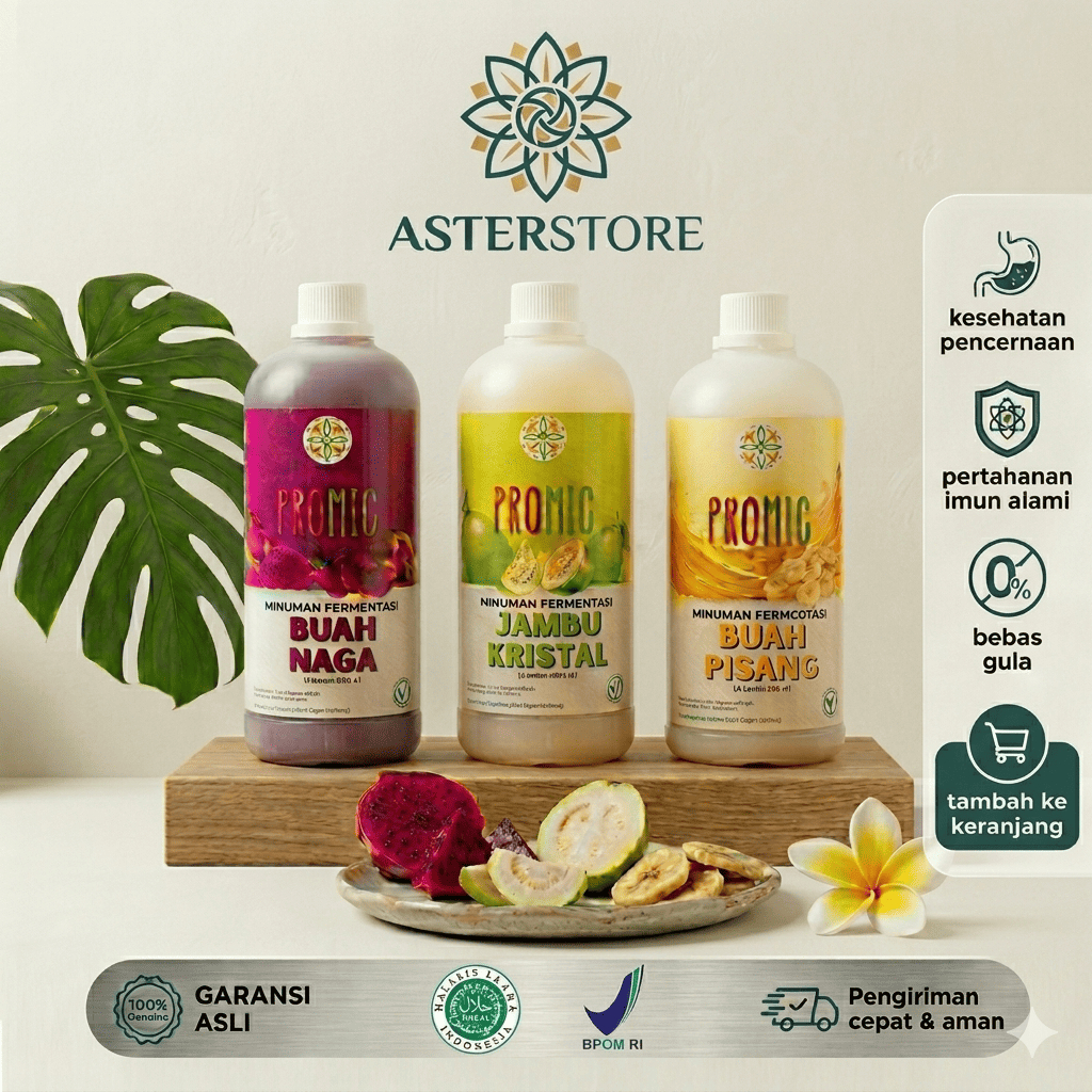 Promic Starter Probiotic  Buah Pisang, Jambu Kristal / Buah Naga 1000 Ml
