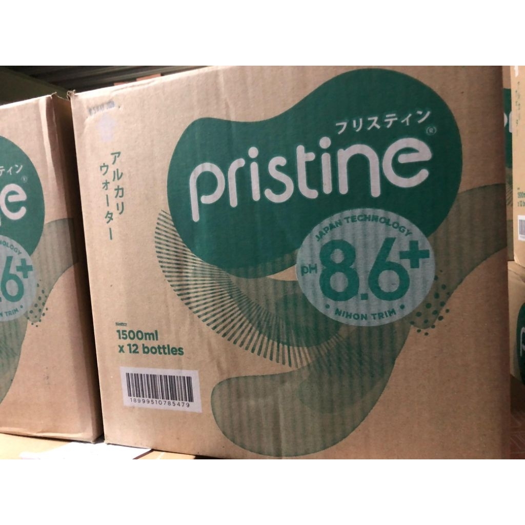 Pristine 8.6+ Air Minum pH Tinggi - 12 Botol 1500ml