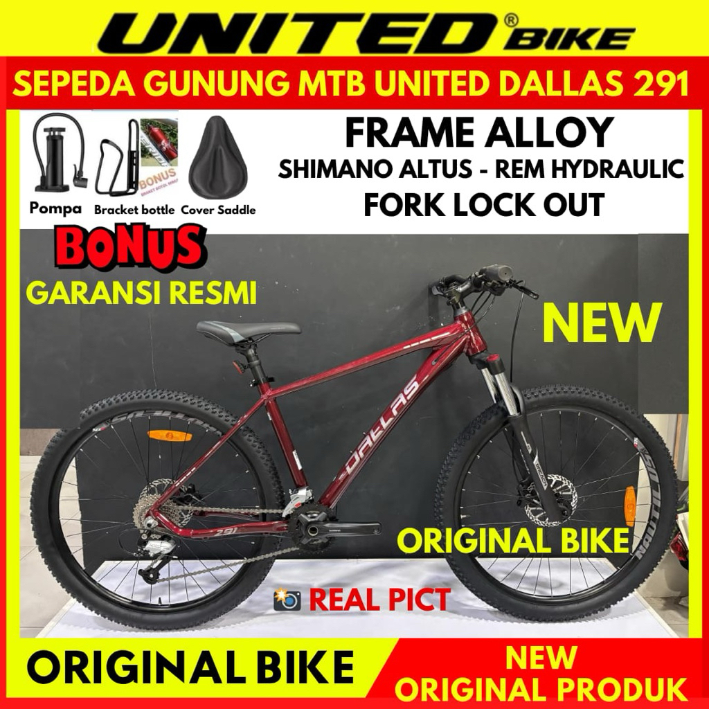 Sepeda Gunung 27.5 MTB United Dallas Monanza 4.3 Miami 3.0 Rem Hydraulic