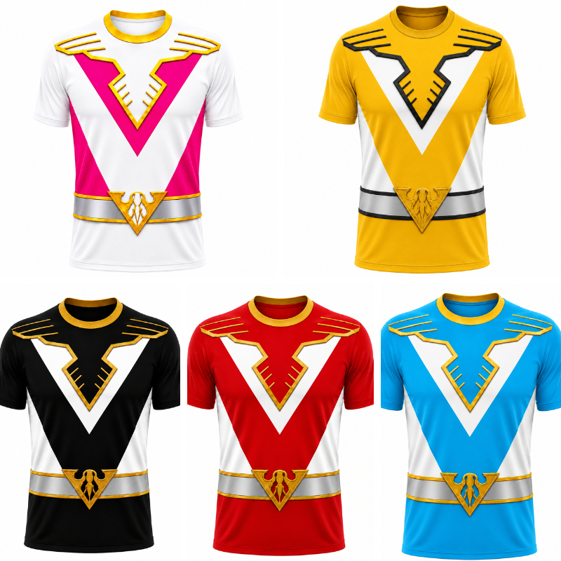 Kaos Power Rangers Jetman Kaos Anak Dewasa Choujin Sentai Jetman Super Sentai Kaos Power Ranges Subl