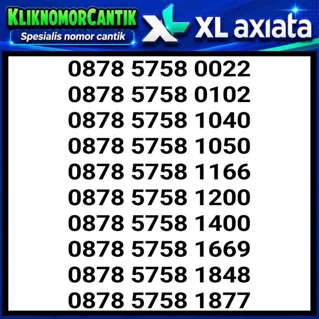 Nomor Cantik XL axiata 4G&5G kartu perdana XL axiata DNC 6