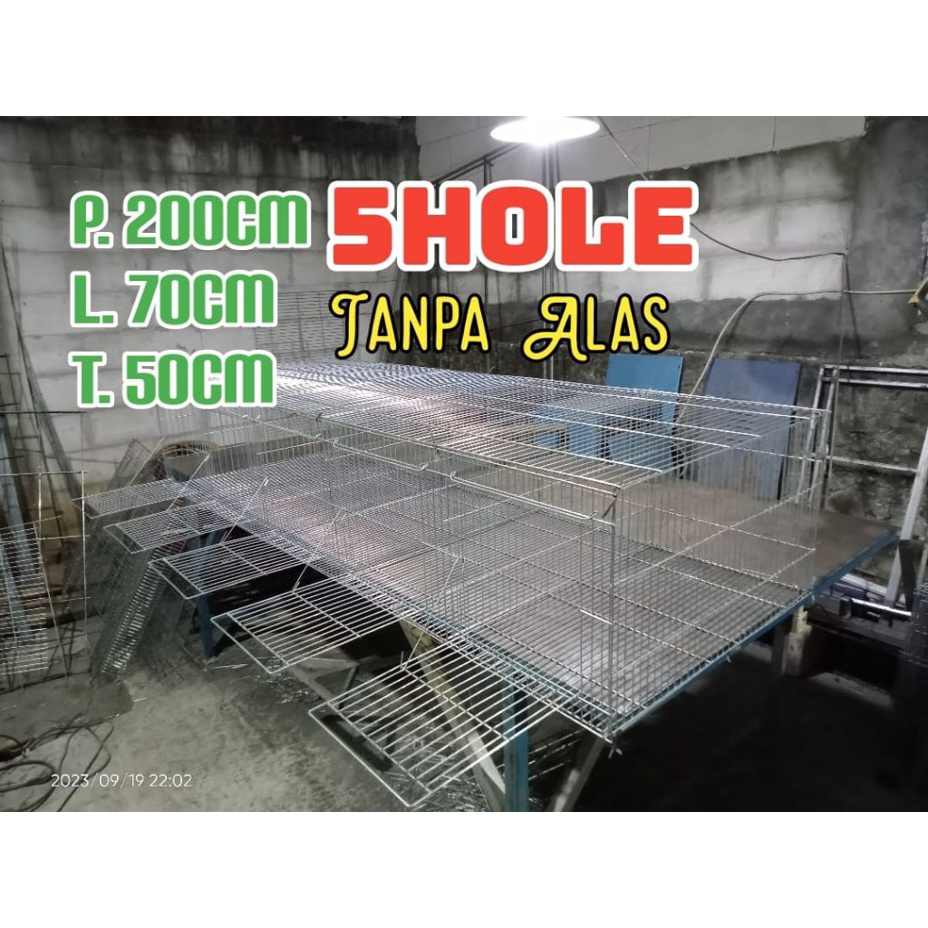 Kandang Kelinci Galvanis 5Hole Tanpa Alas