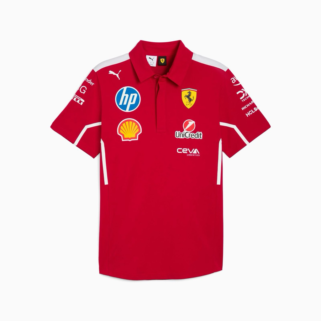 polo ferrari scuderia  f1 team red poloshirt  