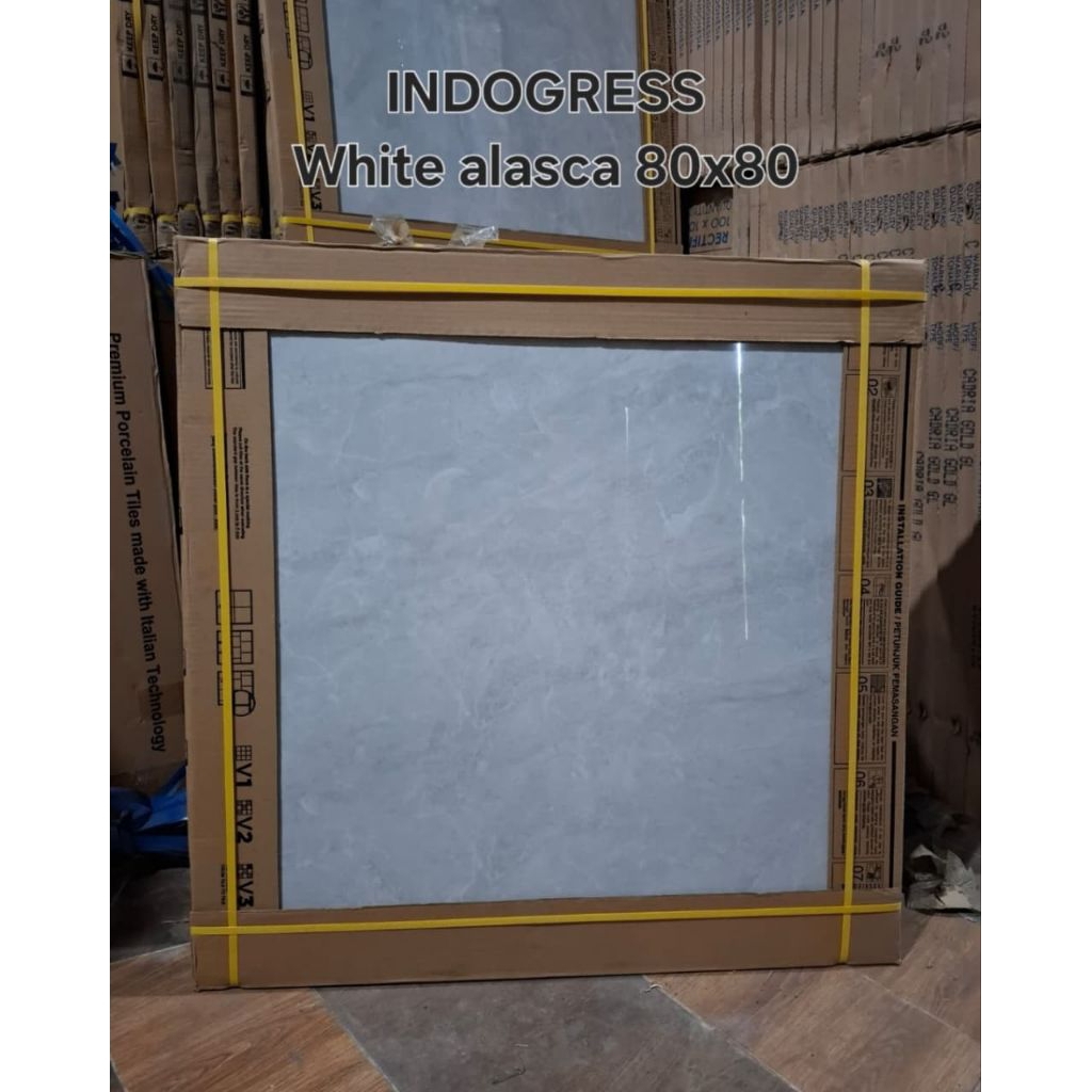 granit indogress white alasca 80x80 glosy