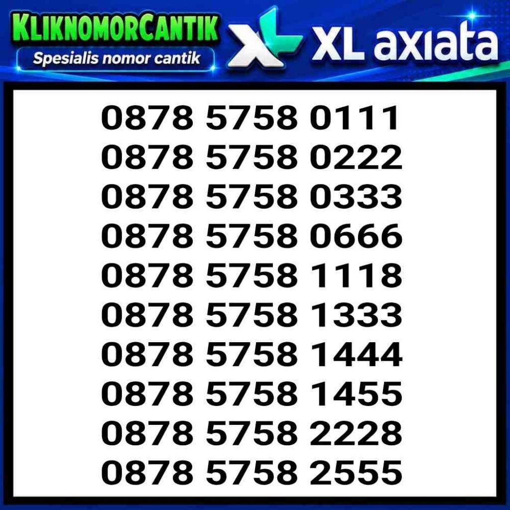 Nomor Cantik XL Axiata 4G&5G kartu perdana XL axiata DNC 9