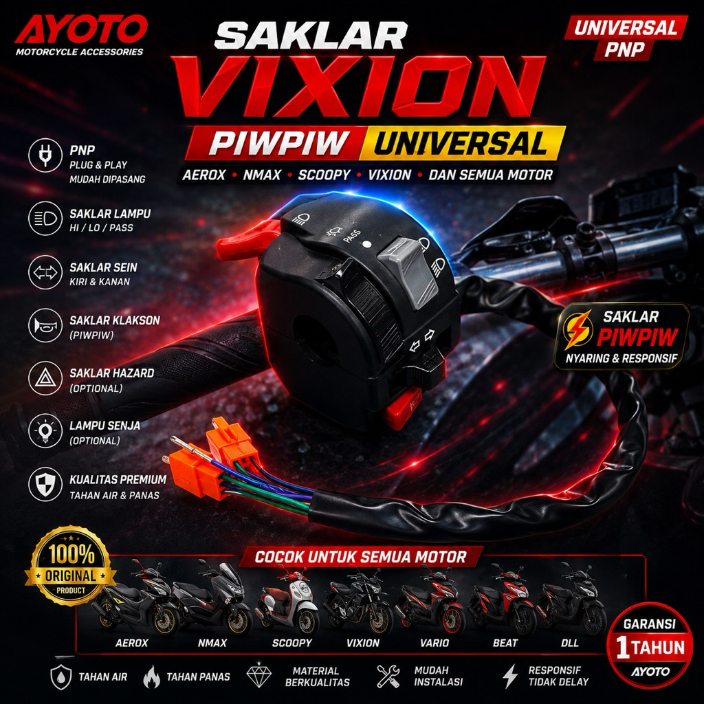 SAKLAR KIRI MOTOR VIXION OLD best quality Saklar piwpiw motor