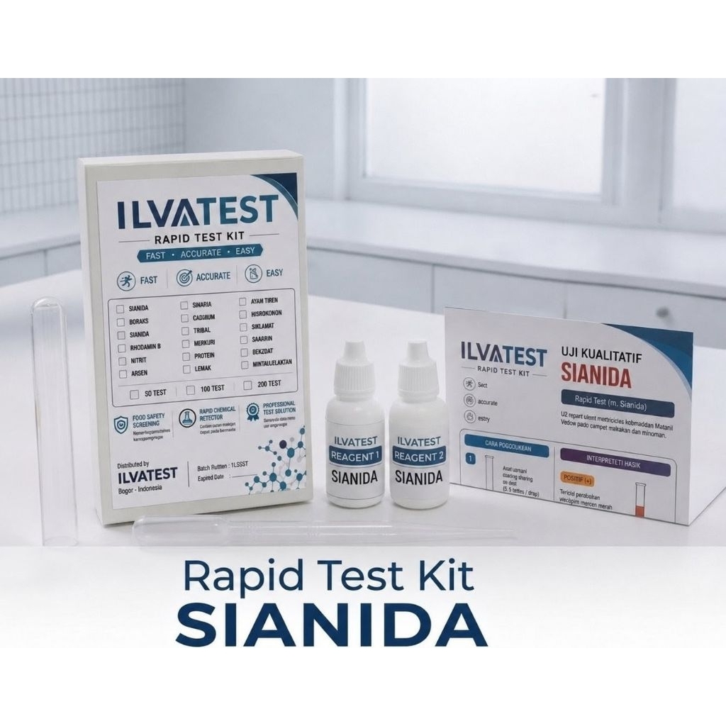 Rapid Test Kit Sianida / Test kit uji Sianida / Cyanide
