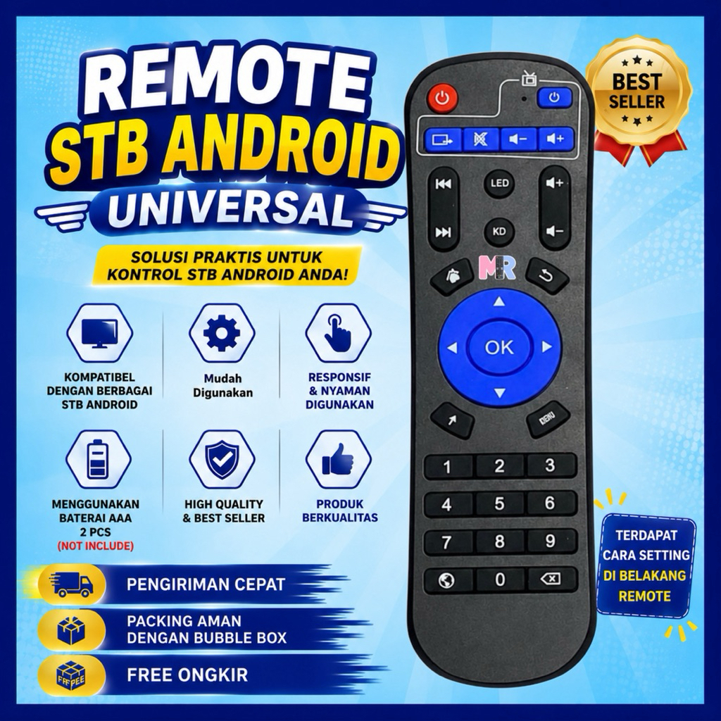 REMOT REMOTE ANDROID TV BOX / SET TOP BOX ANDROID T. BIRU (ME COOL) CY
