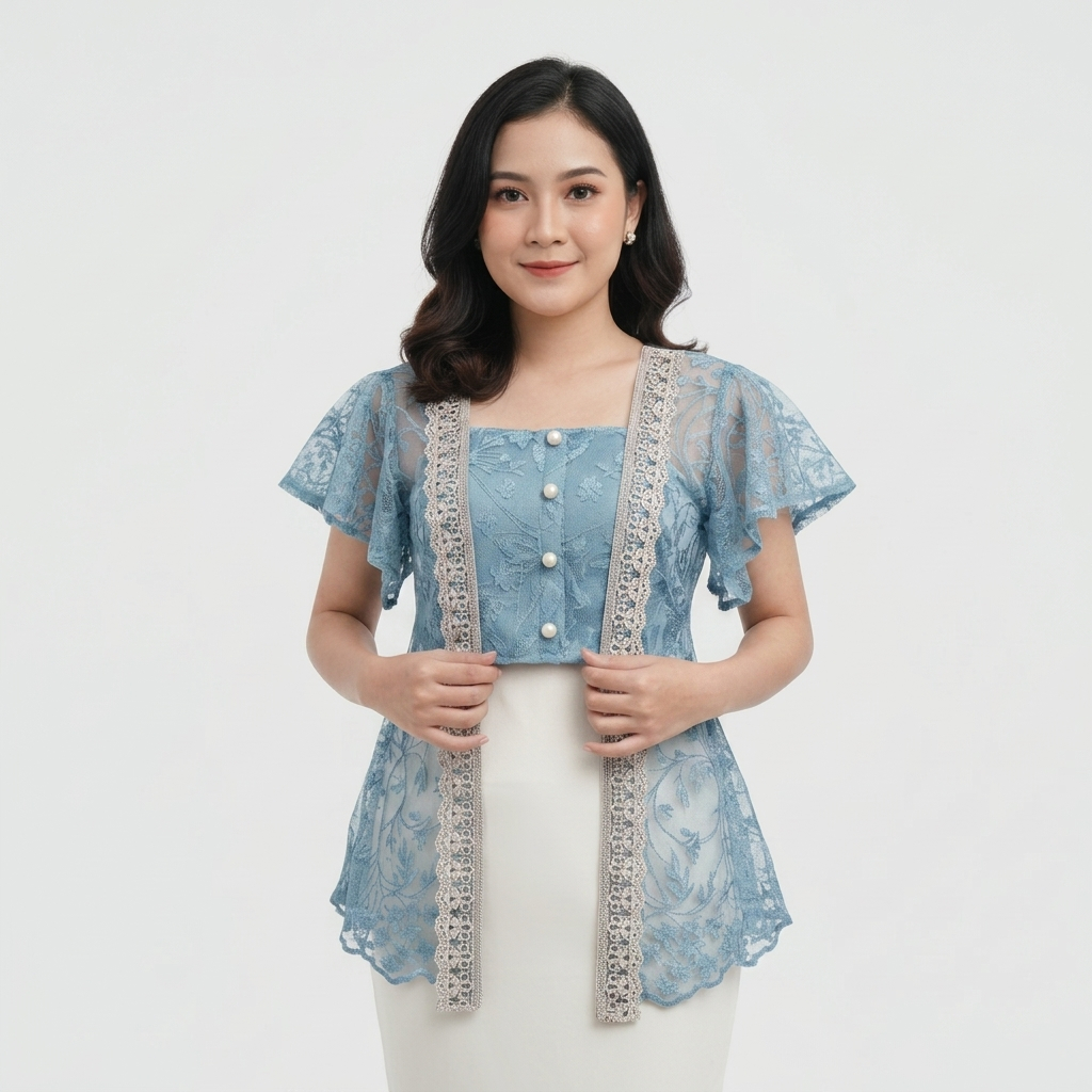 Outer Kebaya Brokat Kutu Baru premium