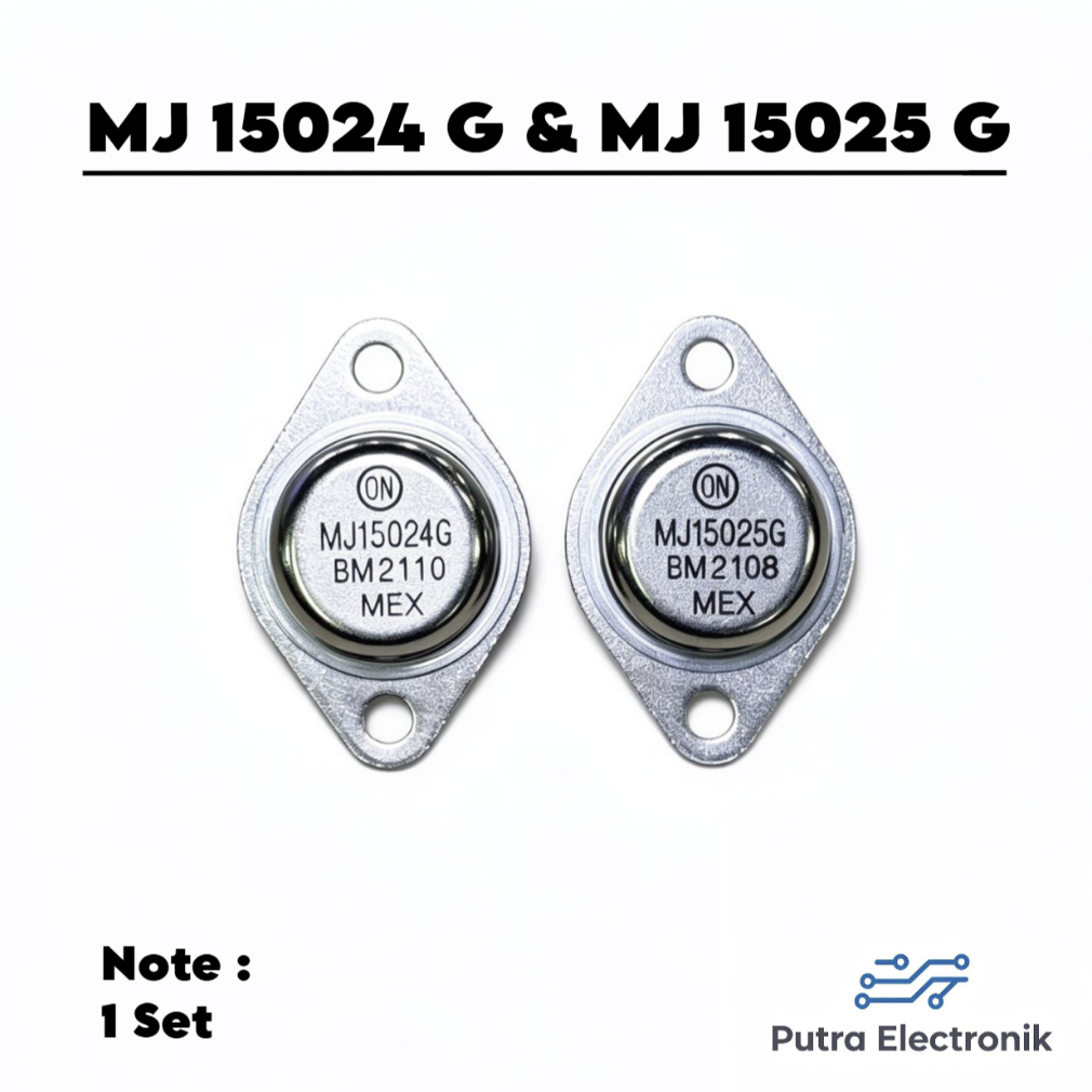 TR TRANSISTOR JENGKOL MEXICO MJ 15024 G & MJ 15025 G SET ASLI ORIGINAL MJ15024 MJ15025