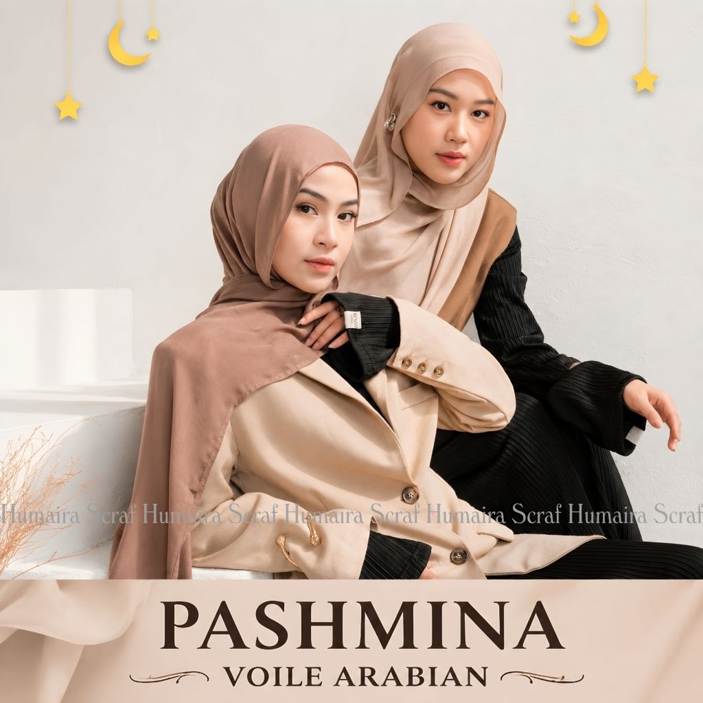 Premium~Pashmina Voile Viscose || Shawl Arabian Voile || Hijab Voile Premium || Pashmina Viscose Bes