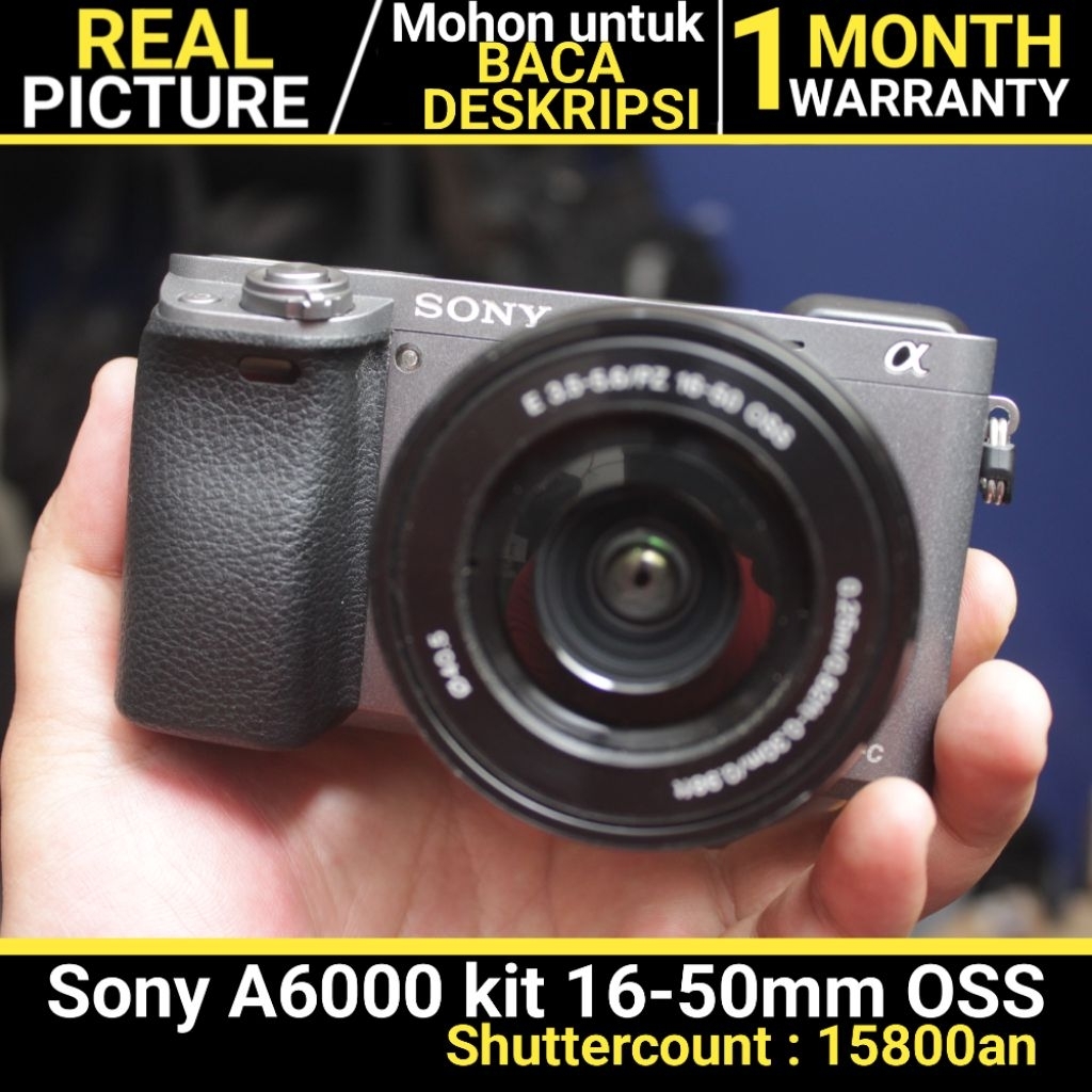 Sony a6000 kit 16-50mm OSS Mulus GREY BEKAS