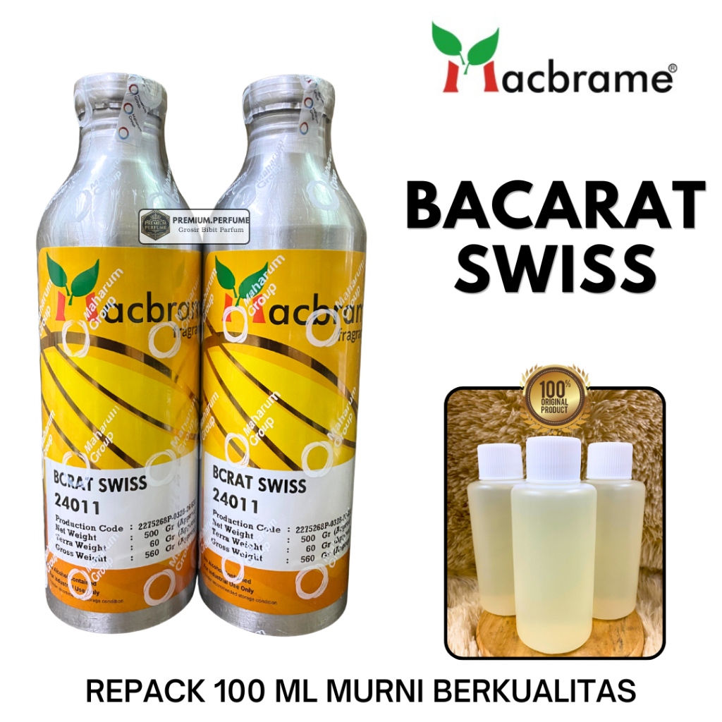 Bibit Parfum MACBRAME Baccarat SWISS Repack 100 ML Grade SUPER