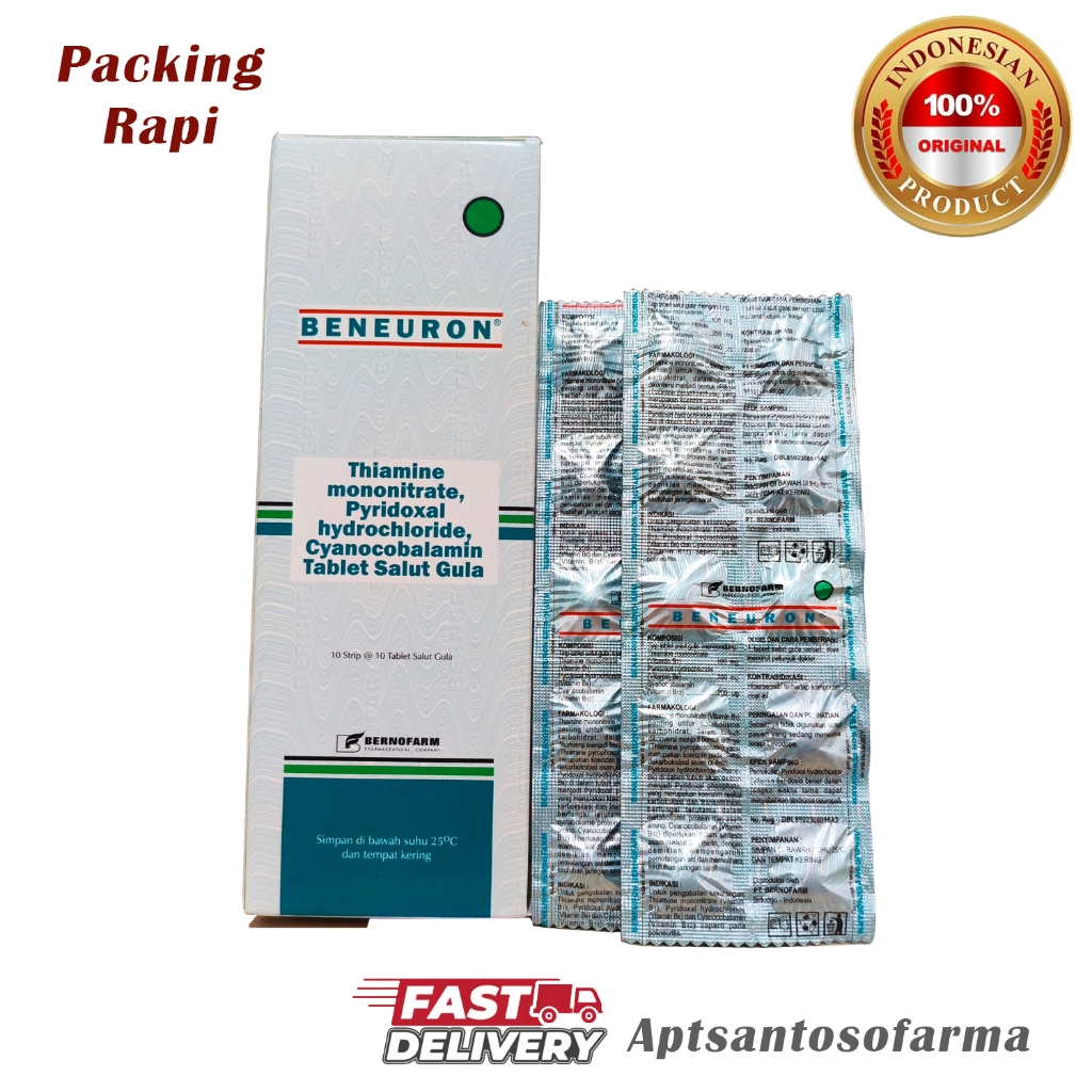 Beneuron Strip 10 Tablet | Vitamin Saraf Dewasa & Lansia