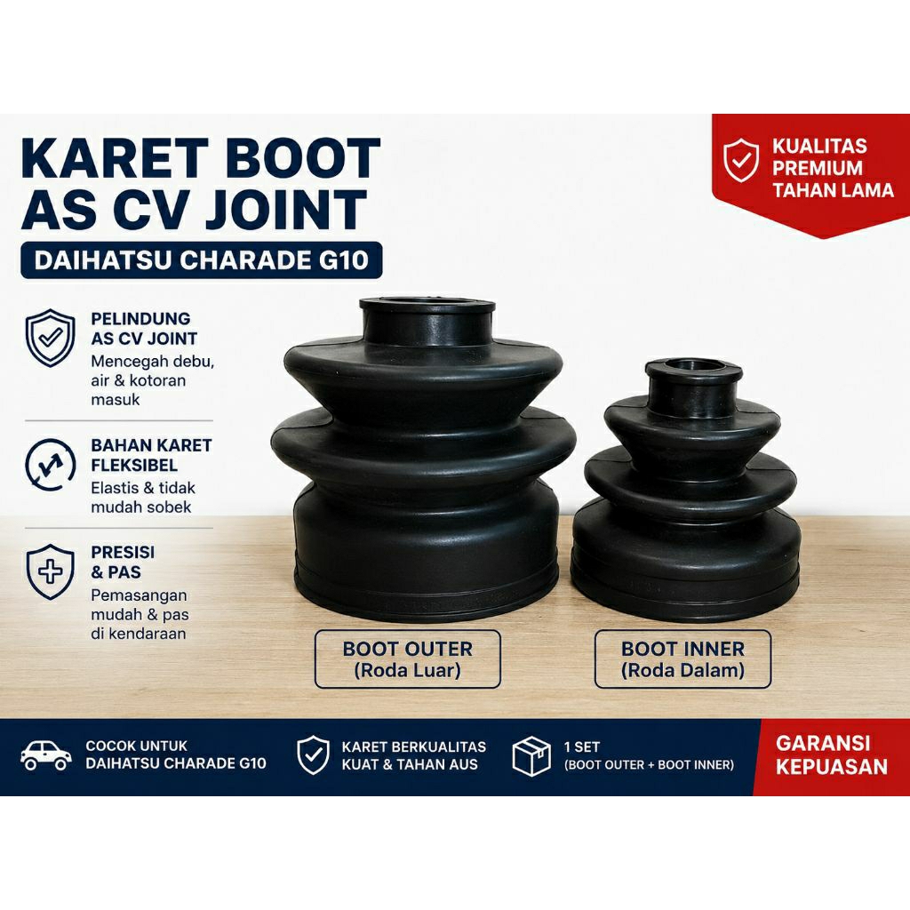 karet boot as cv joint DAIHATSU CHARADE G10