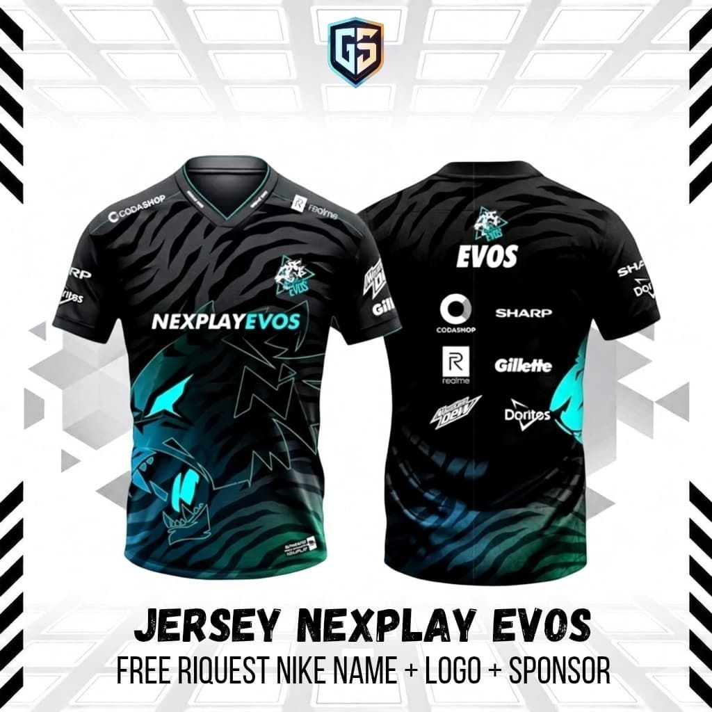 Jersey Nexplay Evos MPL Terbaru 2021 Bahan Drifit