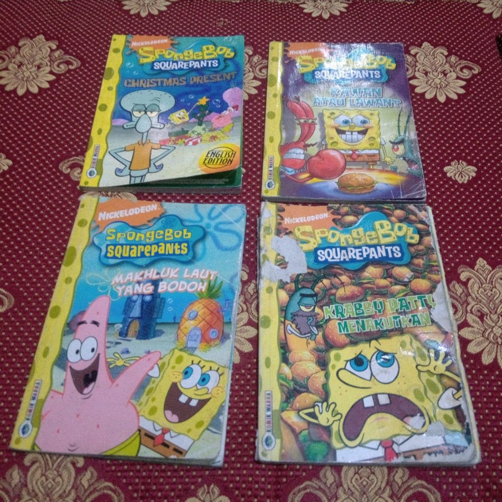 take all 4 komik warna nickelodeon spongebob squarepants full color
