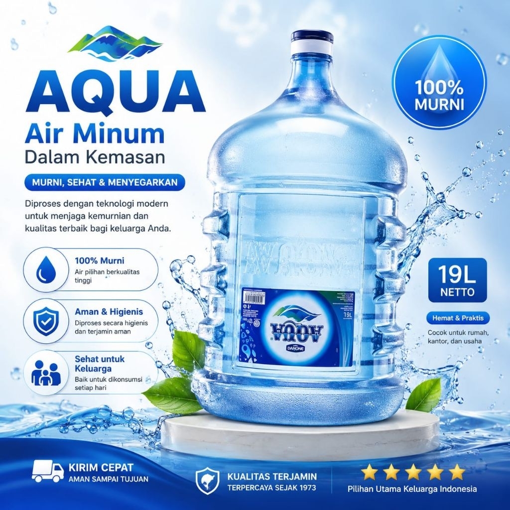 Galon Aqua 19 liter + isi