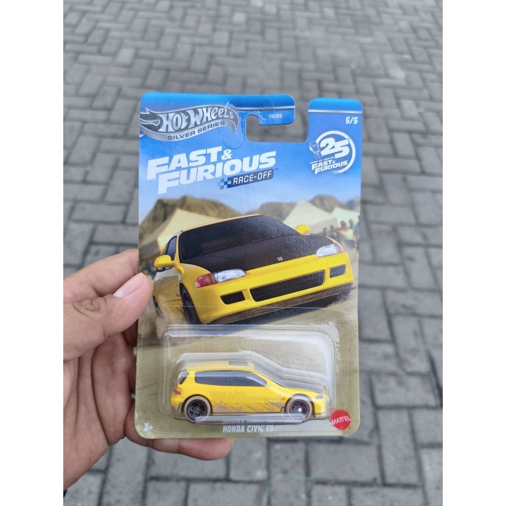 hotwheels civic eg kuning
