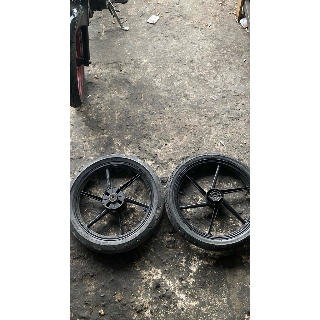 velg ride it bekas set ban + tromol + disk ring 17