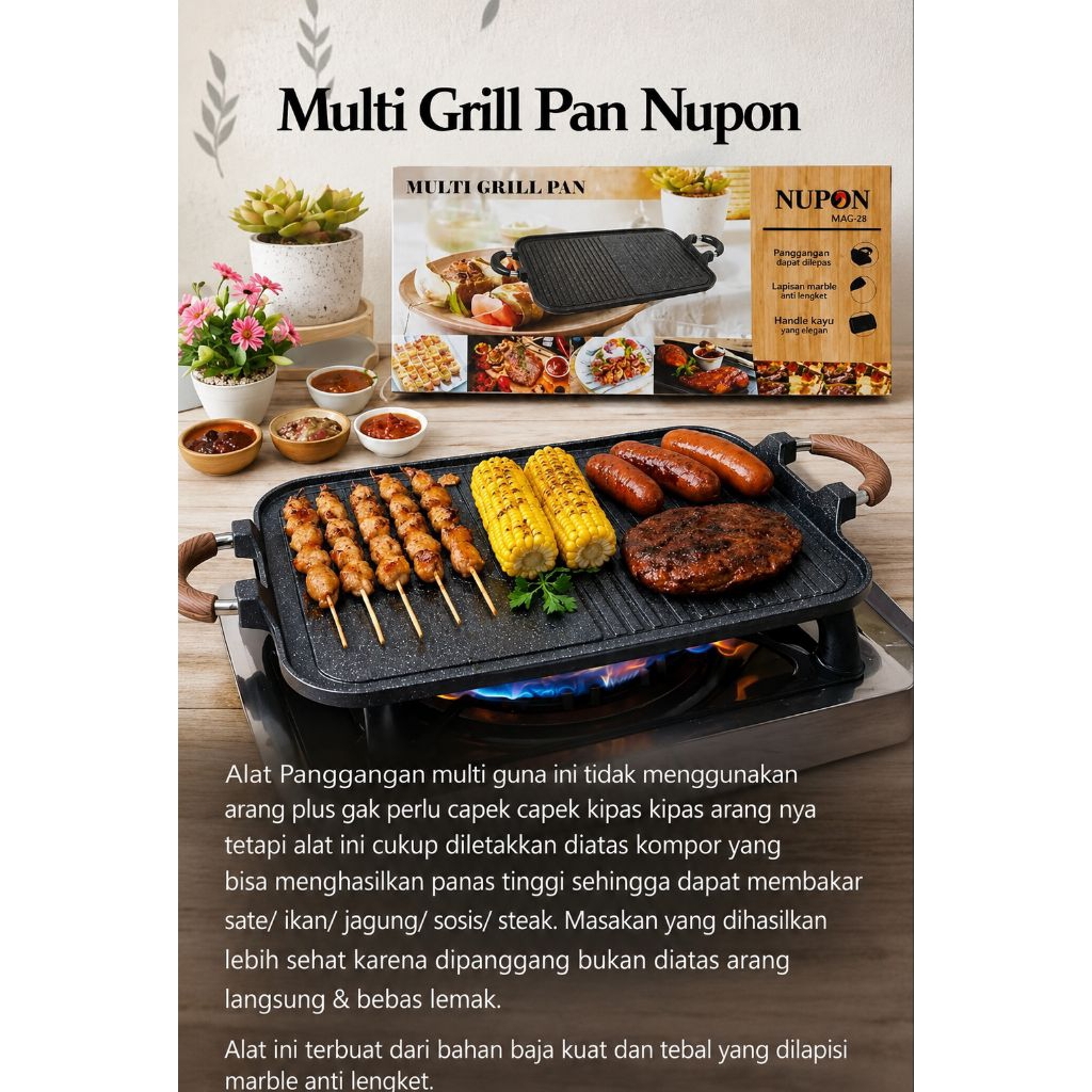 Nupon multi Grill Pan (pakai Bubble)