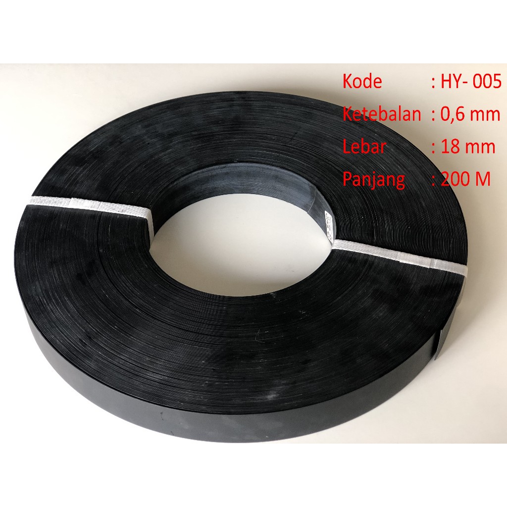 PVC Edging Hitam Solid 0.6X18/22/42 200 M