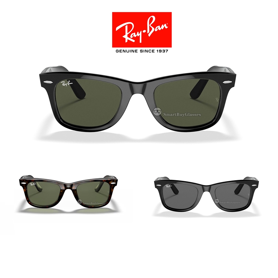 Kacamata Hitam Ray-Ban WAYFARER CLASSIC Original RB2140 pria wanita Sunglasses Asli 100% black green