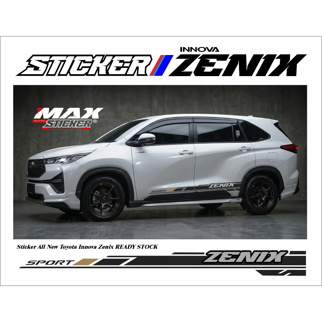 STICKER CUTTING TOYOTA INNOVA ZENIX SIMPLE STICKER AKSESORIS INNOVA ZENIX NEW