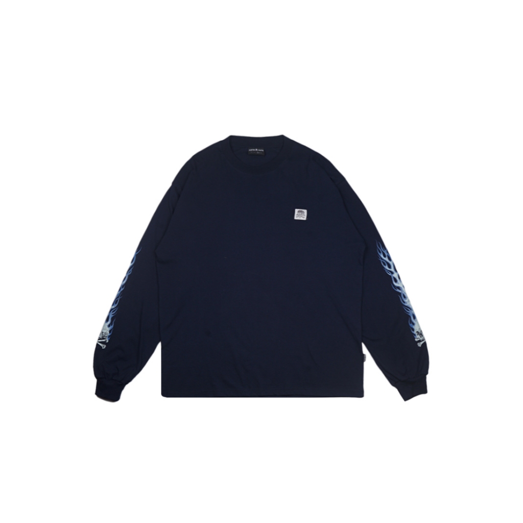 HUSTED KAOS LENGAN PANJANG FAIRBON NAVY LONGSLEEVE