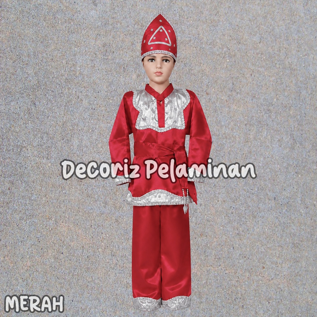 Baju Adat Minang Anak Laki Laki [SILVER] / Baju Adat Padang / Baju Tari Minang / Baju Karnaval