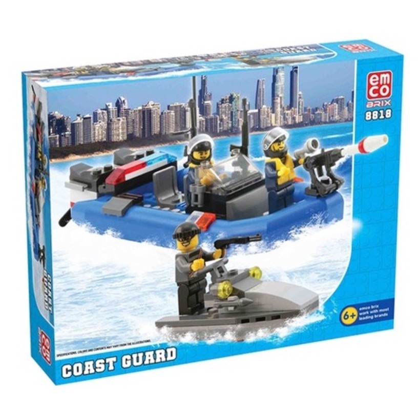 EMCO SET BRIX COAST GUARD ORIGINAL EMCO BRIX 8818 MAINAN BRICK POLICE
