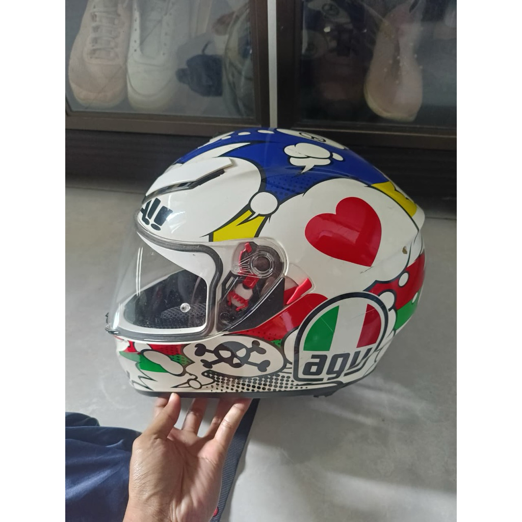 HELM AGV K3SV COMIC 2018 SERIES ORIGINAL ITALY SIZE XL DUAL VISOR