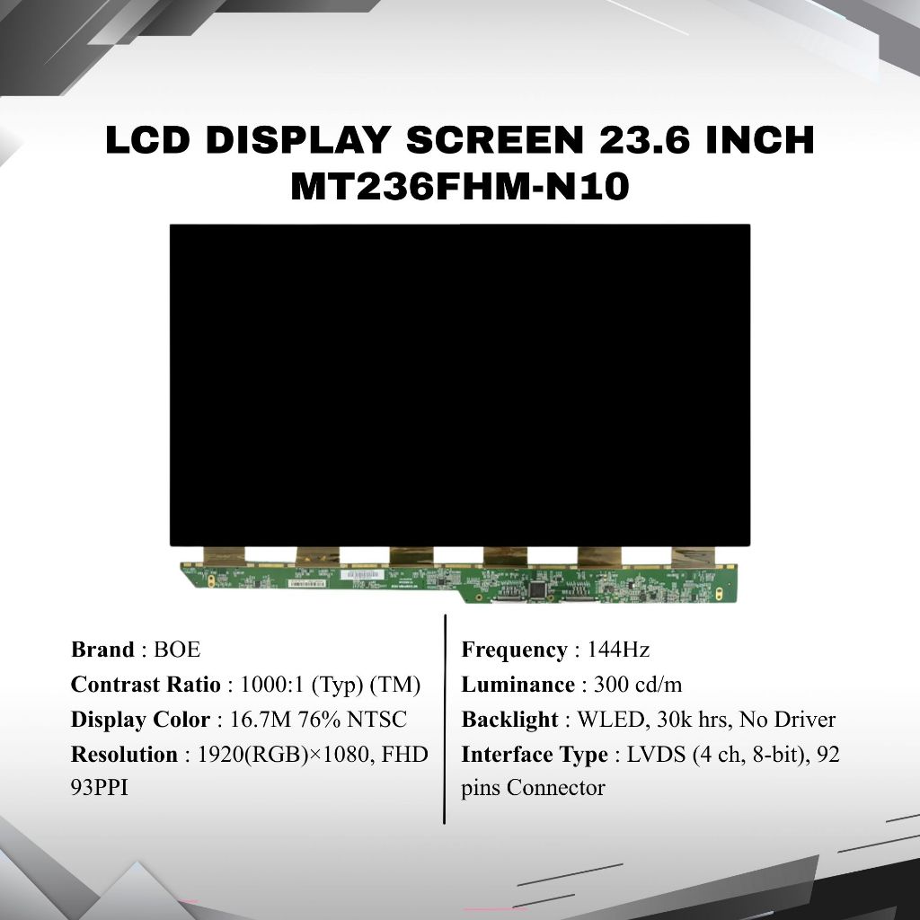 BOE LCD DISPLAY SCREEN PANEL 23 INCH ORIGINAL MT236FHM-N10 MV238FHB-N30 MV238FHM-NF1