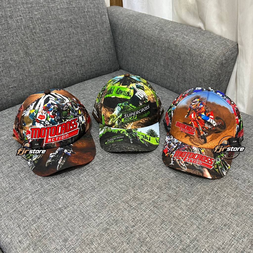 Topi Baseball Motor Trail Anak Motocross Action Motif Terlengkap Untuk Anak Usia 2-10 Tahun