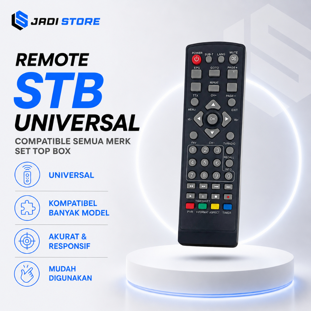 Remote STB Set Top Box Luby Evercross Advance Infico Sanex EZ-BOX Noise Diamond Hinomaru – Remote ST