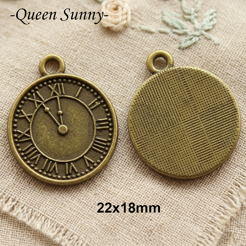Charm Jam Angka Romawi Vintage I Bandul I Lionton Jam I Pendant I Bahan Kalung Gelang Aksesoris CHM1