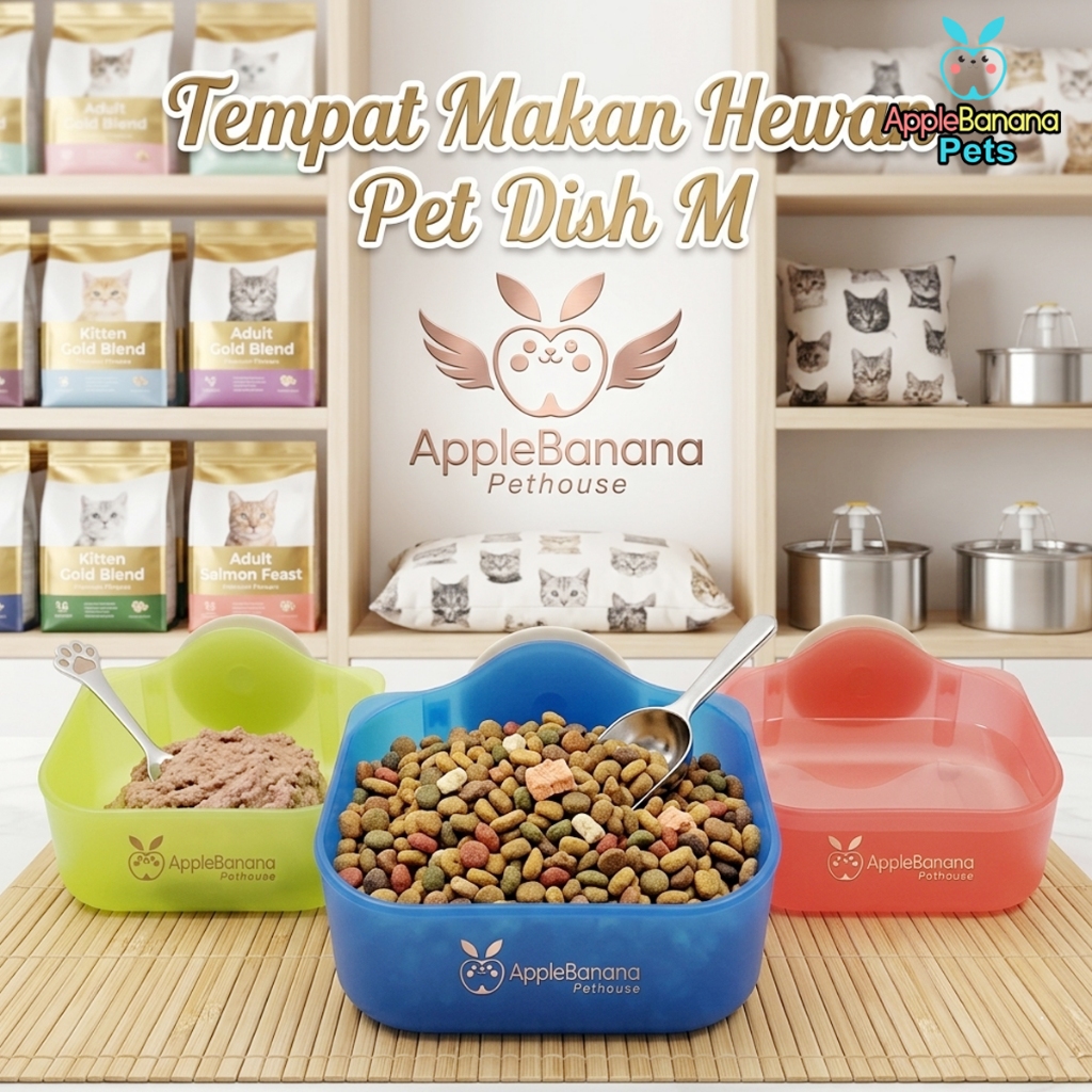 Pet Dish M / Tempat Makan Pakan Kelinci Kucing Anjing - Wadah Minum Hewan