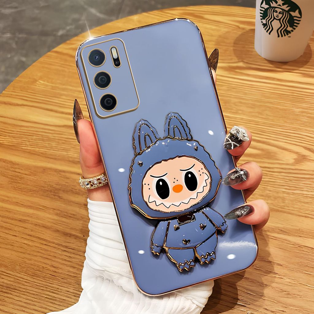 Soft Case Oppo A16 A54s Case Plating Luxury Cermin Miror Premium Labubu