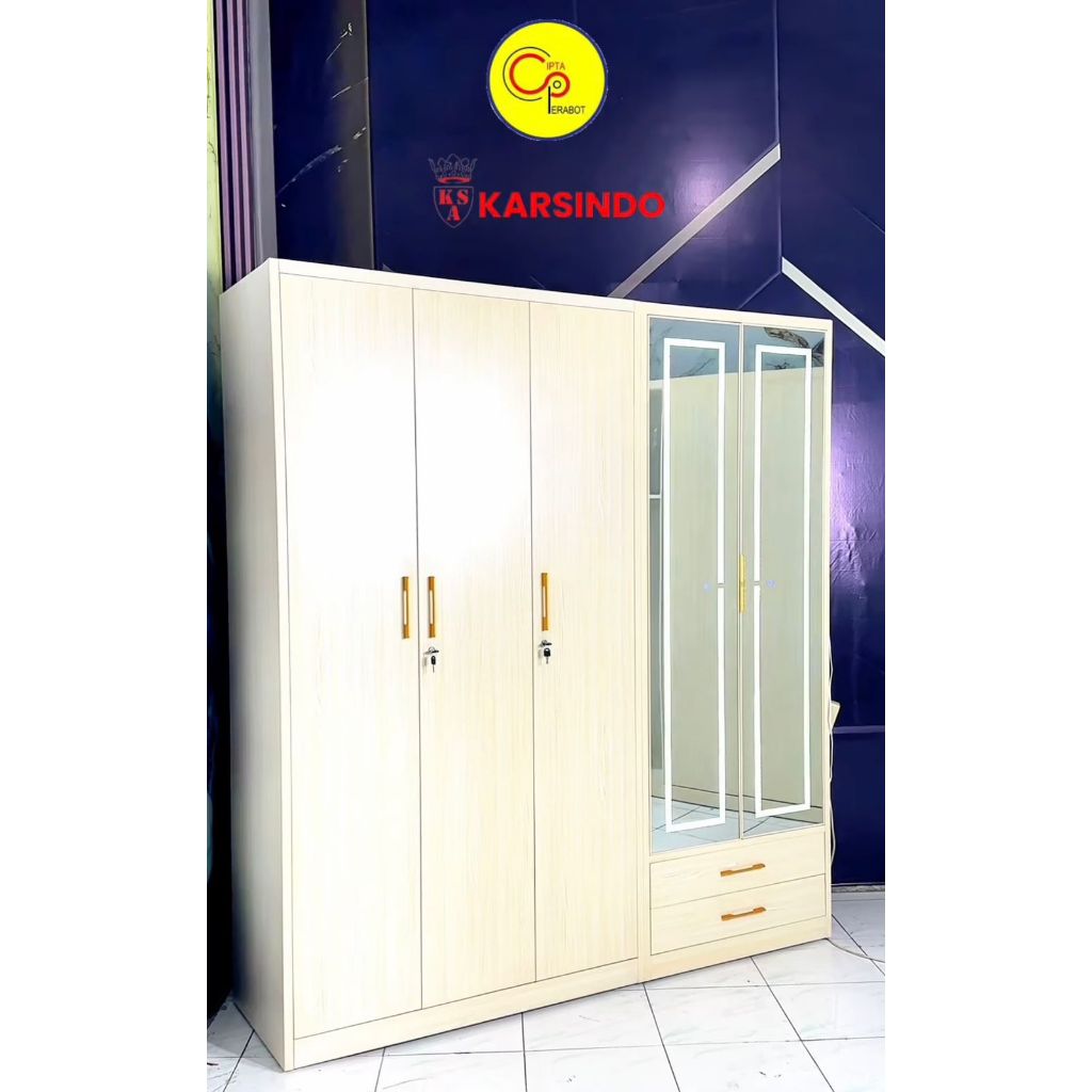 Lemari Pakaian Besi 5 Pintu