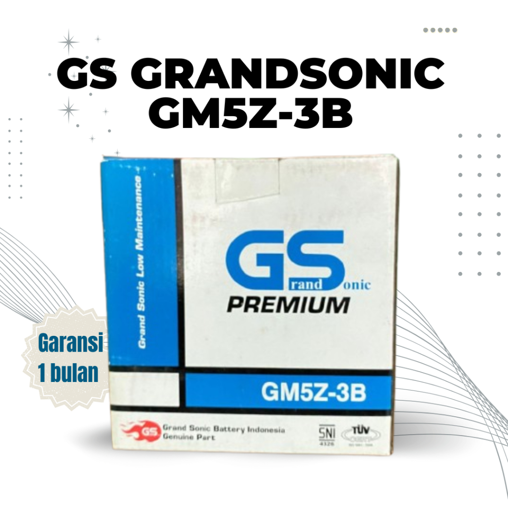 Aki motor Shogun 110 gm5z-3b 7AH GS GRANDSONIC Basah AM