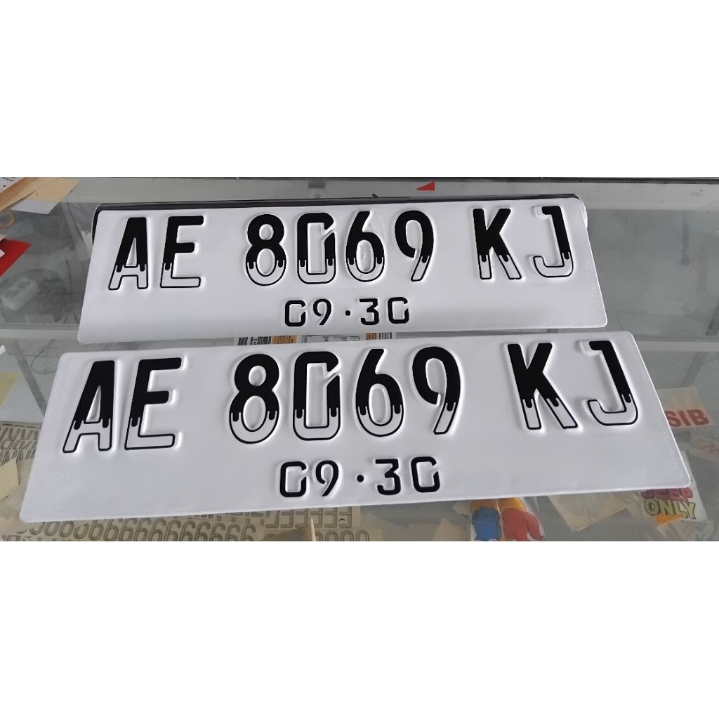 sticker plat nomer font baru