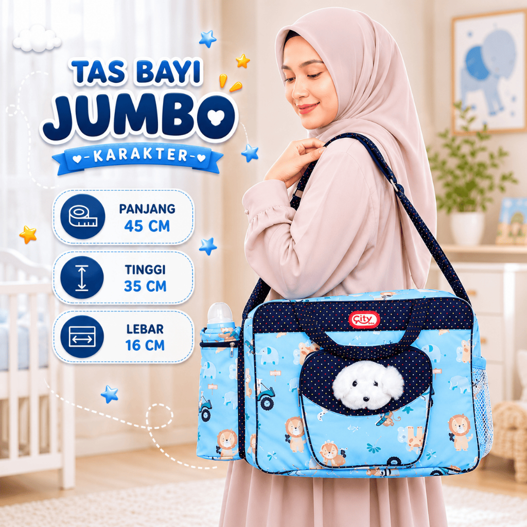 Bayi Besar Jumbo Tas Bayi Besar Jumbo Multifungsi Karakter Tas Travelling