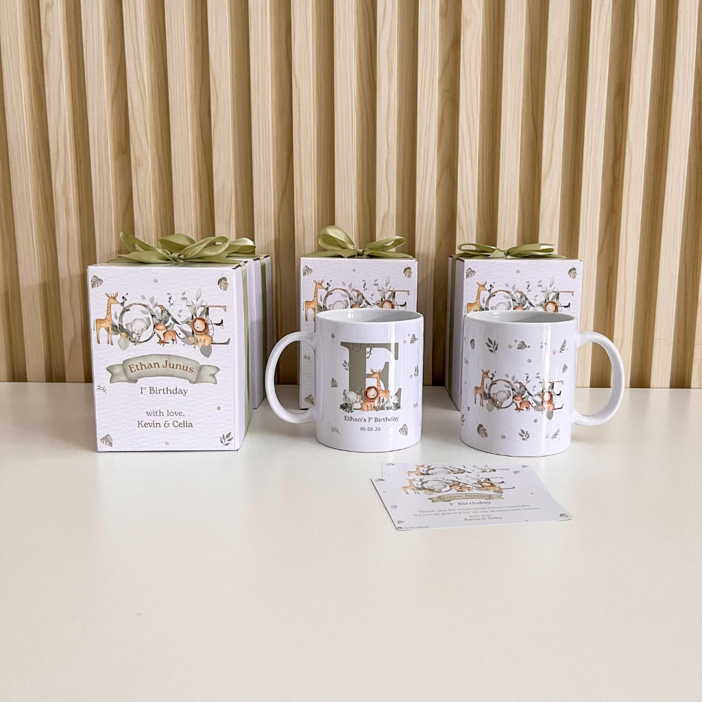 Souvenir Hampers Mug Custom Aqiqah / baby born / lahiran / wedding / pernikahan / khitanan
