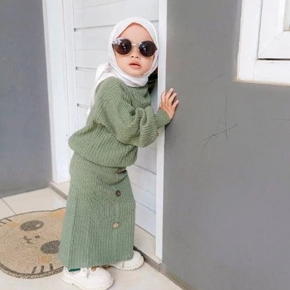 SETELAN ROK SPAN RAJUT ANAK / SETELAN RAJUT ANAK PEREMPUAN